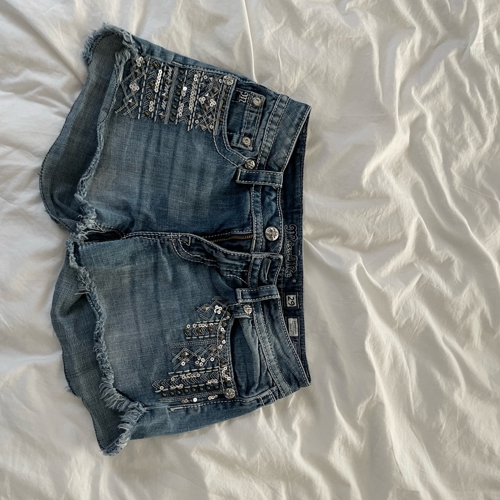 Miss me embellished jean shorts 29